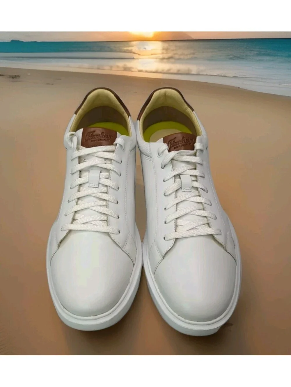 Florsheim Social Casual Dress Shoe Lace To Toe Fashion Work Sneaker White Men 13